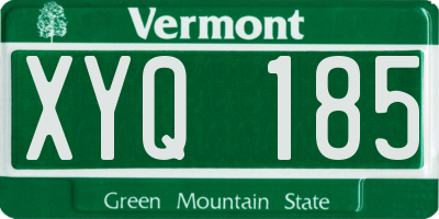 VT license plate XYQ185