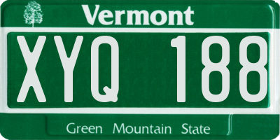 VT license plate XYQ188