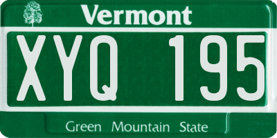 VT license plate XYQ195