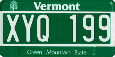 VT license plate XYQ199