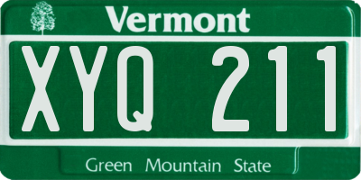 VT license plate XYQ211