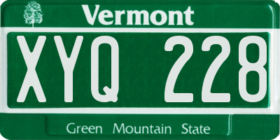 VT license plate XYQ228
