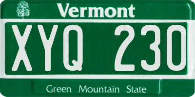VT license plate XYQ230