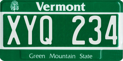 VT license plate XYQ234