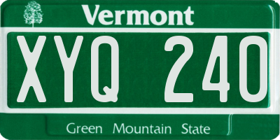 VT license plate XYQ240