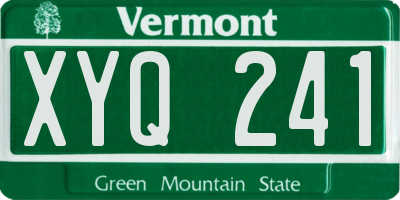 VT license plate XYQ241