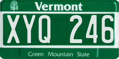 VT license plate XYQ246