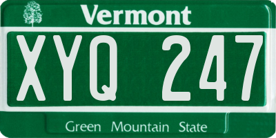 VT license plate XYQ247