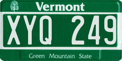 VT license plate XYQ249