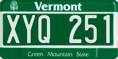 VT license plate XYQ251