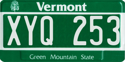 VT license plate XYQ253