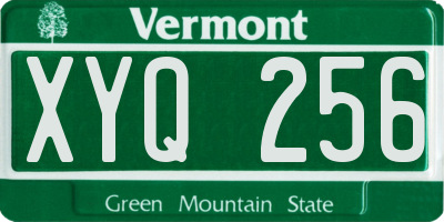 VT license plate XYQ256