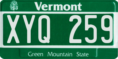 VT license plate XYQ259