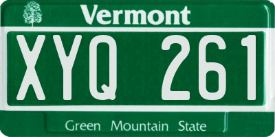 VT license plate XYQ261