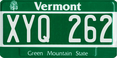 VT license plate XYQ262
