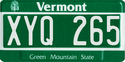 VT license plate XYQ265