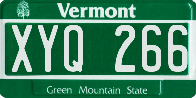 VT license plate XYQ266