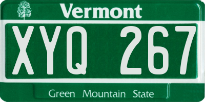 VT license plate XYQ267