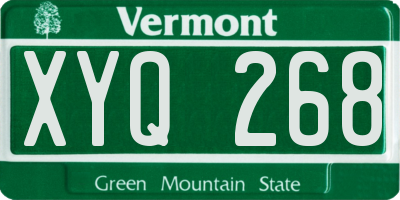 VT license plate XYQ268