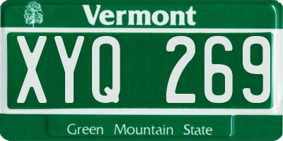 VT license plate XYQ269