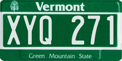 VT license plate XYQ271