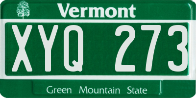 VT license plate XYQ273