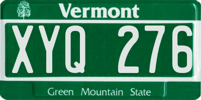VT license plate XYQ276