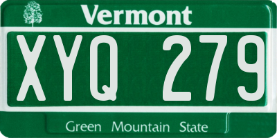 VT license plate XYQ279