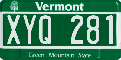 VT license plate XYQ281