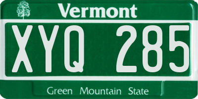 VT license plate XYQ285