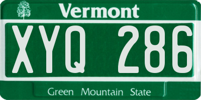 VT license plate XYQ286