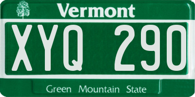 VT license plate XYQ290
