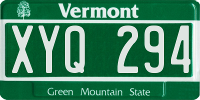 VT license plate XYQ294