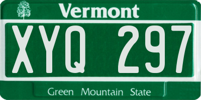 VT license plate XYQ297