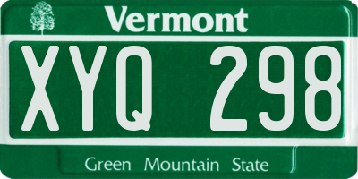 VT license plate XYQ298