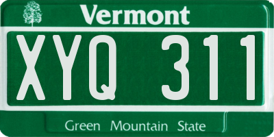 VT license plate XYQ311