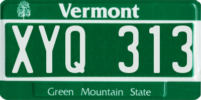 VT license plate XYQ313