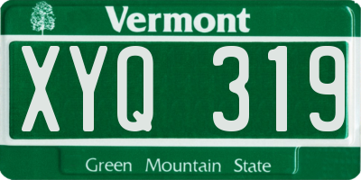 VT license plate XYQ319