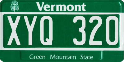 VT license plate XYQ320