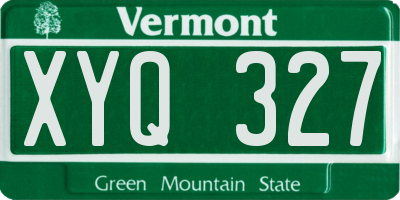 VT license plate XYQ327