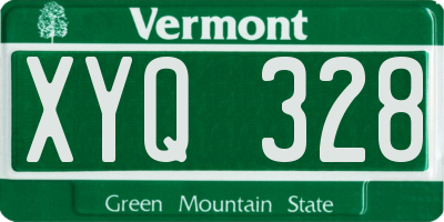 VT license plate XYQ328
