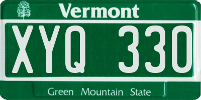 VT license plate XYQ330