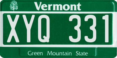 VT license plate XYQ331