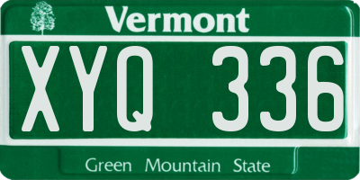 VT license plate XYQ336