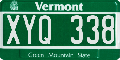 VT license plate XYQ338