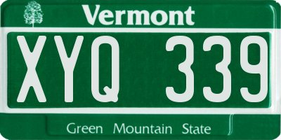 VT license plate XYQ339
