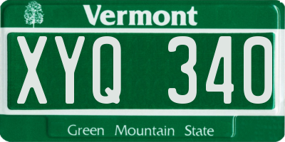 VT license plate XYQ340