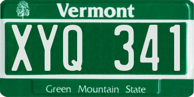 VT license plate XYQ341