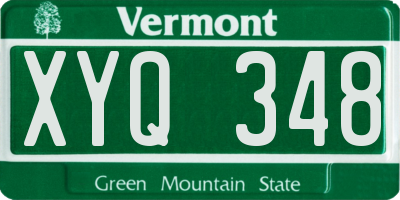 VT license plate XYQ348