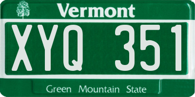 VT license plate XYQ351
